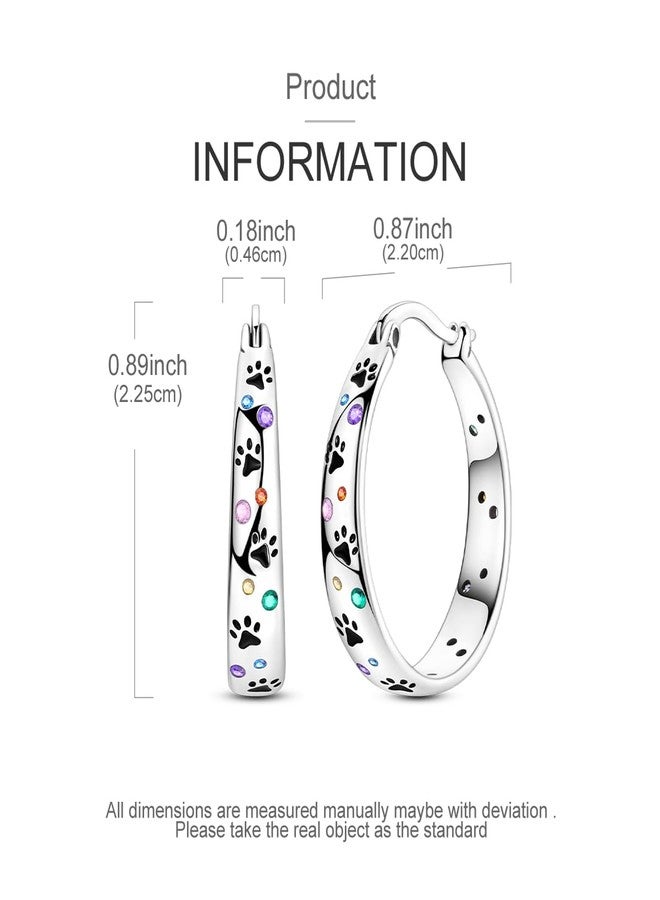 NARMO 925 Sterling Silver Hoops Colorful Pet Claws Earrings for Women - Image 3
